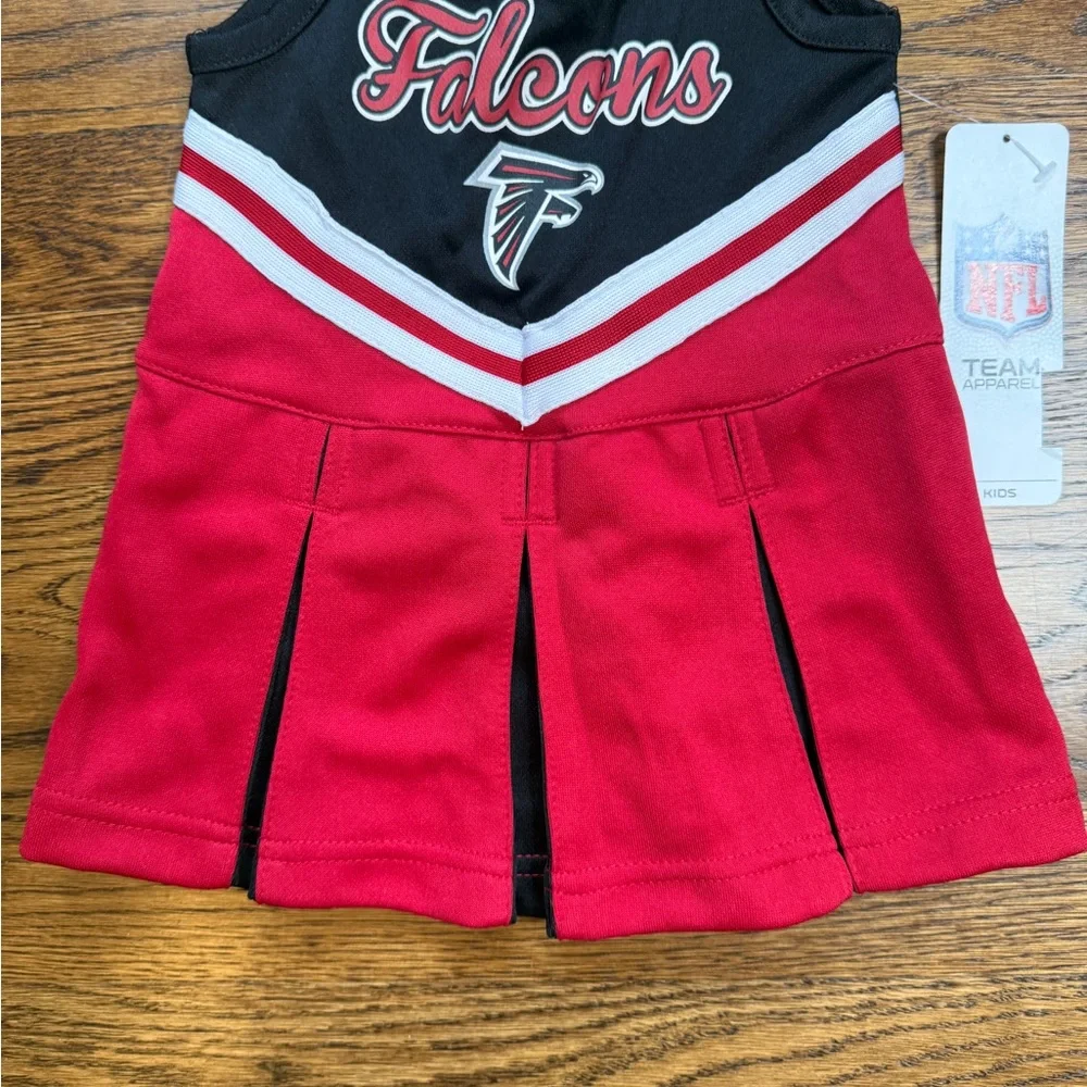 NWT NFL Team Apparel Atlanta Falcons Girls Sleeveless Cheerleader Dress 12 Mths
